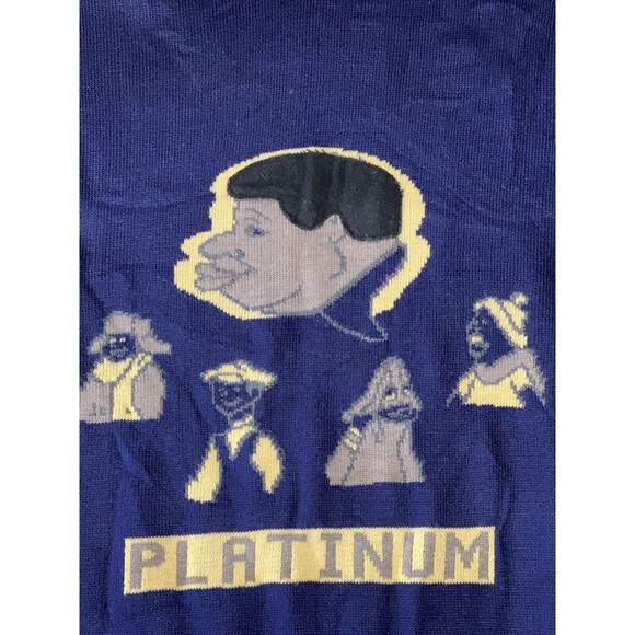 Vintage Fubu Platinum Fat Albert Big Face Sweater Size 3XL 90s Y2K Junkyard Gang - Picture 2 of 5